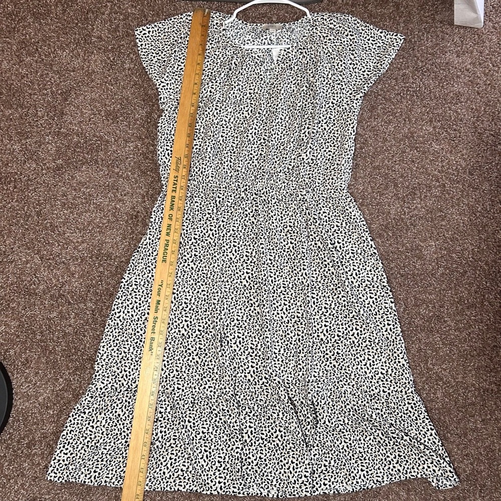 LOFT Black and White Midi Dress - Picture 9 of 9